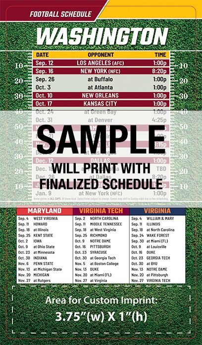 Full Magnet Football Schedules | Real Estate